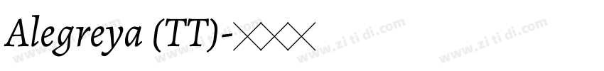 Alegreya (TT)字体转换